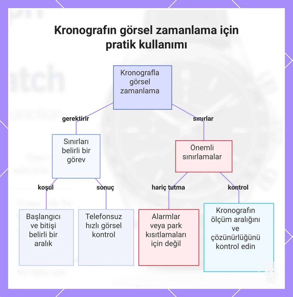 Kronografın görsel zamanlama için pratik kullanımı