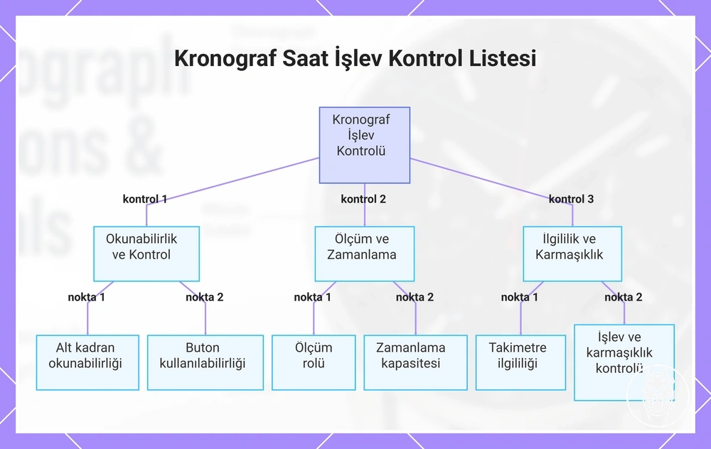 Kronograf Saat İşlev Kontrol Listesi