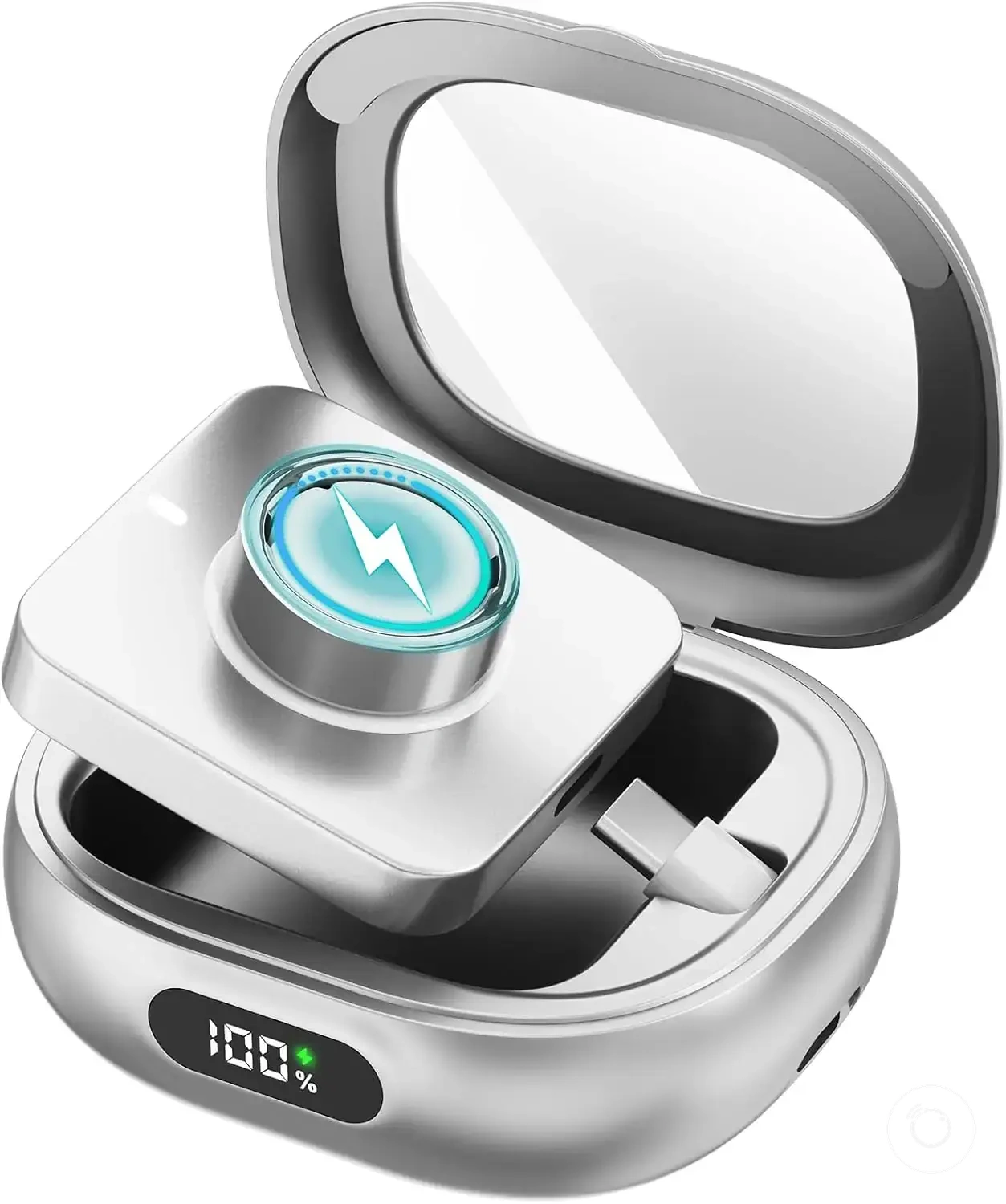 Tragbares Smartring-Ladecase mit magnetischem Ladeanschluss für kompatible Fitnessringe