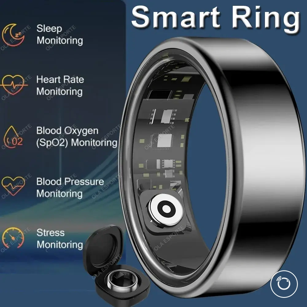 Wasserdichter Smartring für Blutdruck, Herzfrequenz, Schlafüberwachung und Mehrsport-Modus