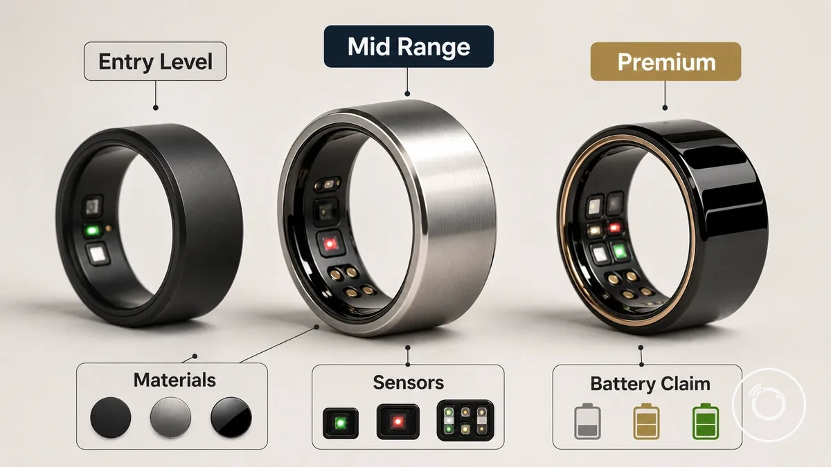 Preisspannen der Hardware eines Fitness-Smartrings und typische Hardwaremerkmale