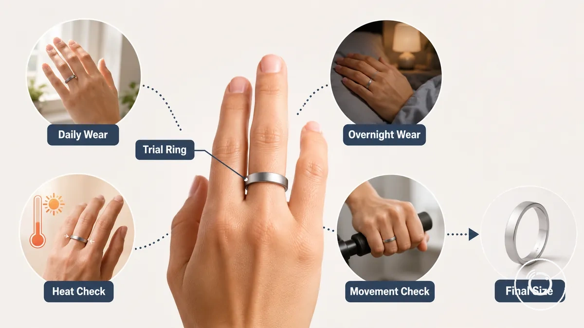 Comparaison du confort de la bague d'essai en usage quotidien et nocturne