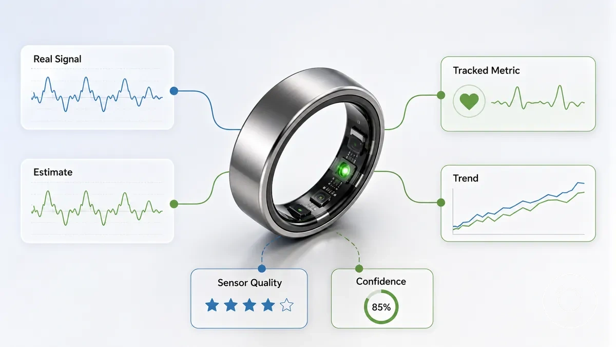 Relation entre les estimations d une bague connectée fitness, les signaux réels et les tendances de suivi