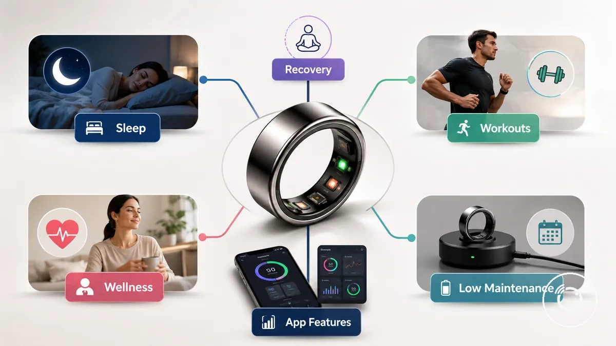 Caminhos de decisão para casos de uso e prioridades de monitoramento de anel inteligente fitness