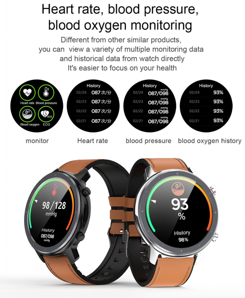 montres homme maroc avec mesure pression humidité et battement de coeur