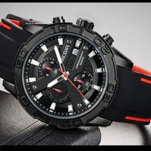 Montre MEGIR MG02 – Montre Chronographe Noir Homme