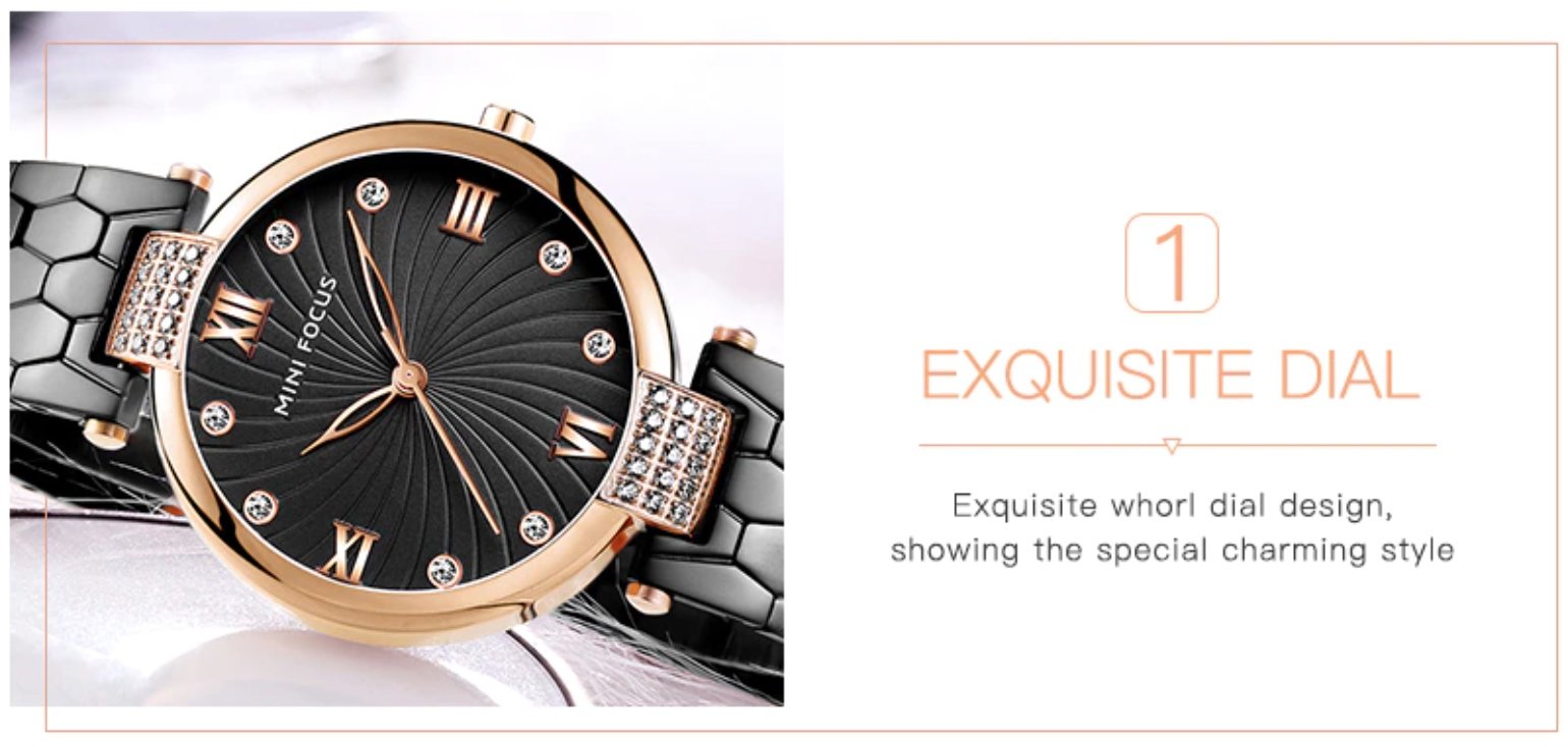 Montre MINI FOCUS MF01 Bracelet en Acier Noir pour Femme 4