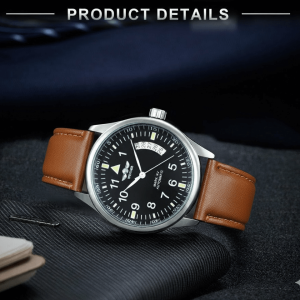 Montre WINNER Homme WN01 Matière Cuir et Acier Montre mécanique 2