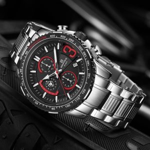 NAVIFORCE montre de sport pour hommes marque de luxe chronographe tanche enti rement en acier nouvelle 2