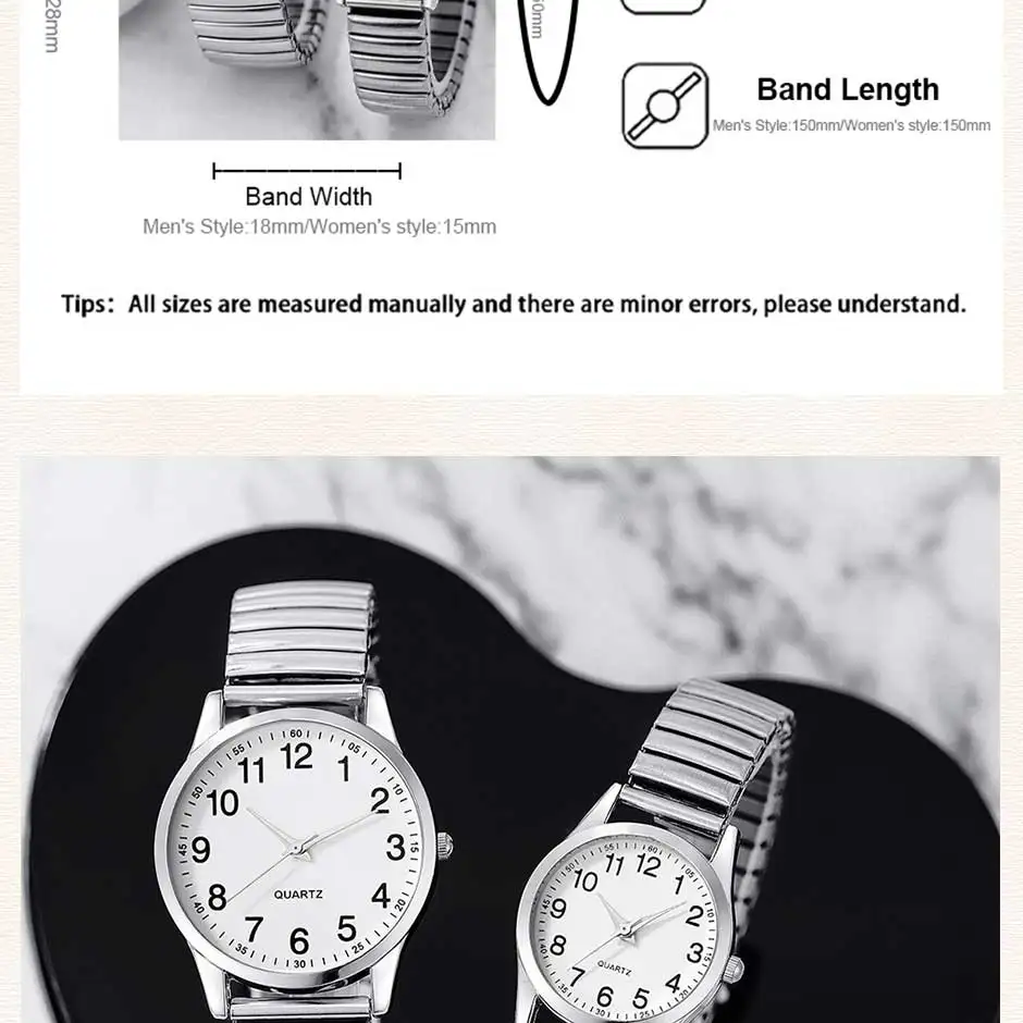 Montre avec bracelet en acier inoxydable