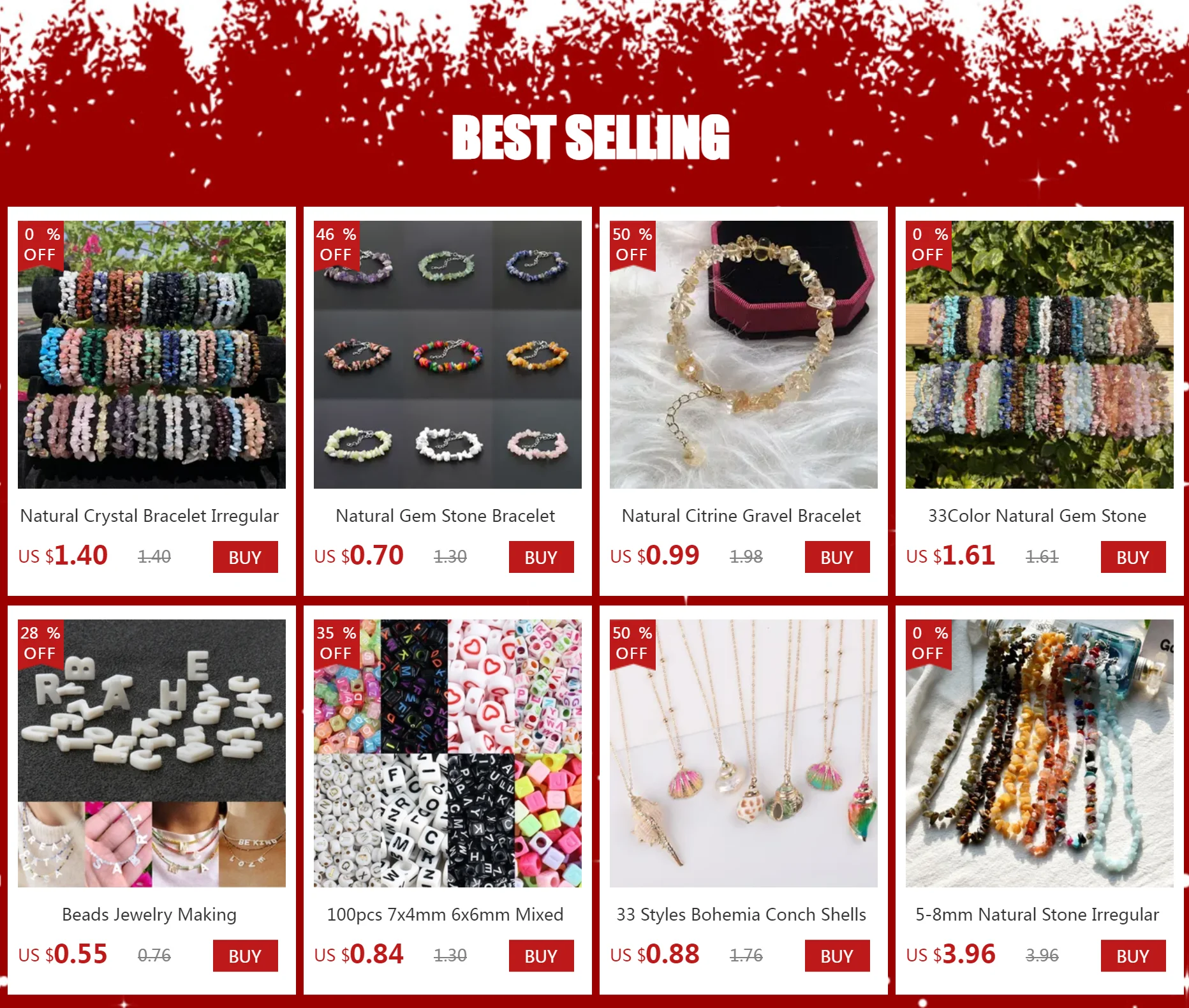 Bracelet en cristal naturel pour femme