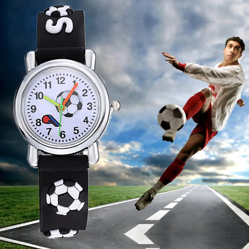 Montres de Football en Silicone pour enfants