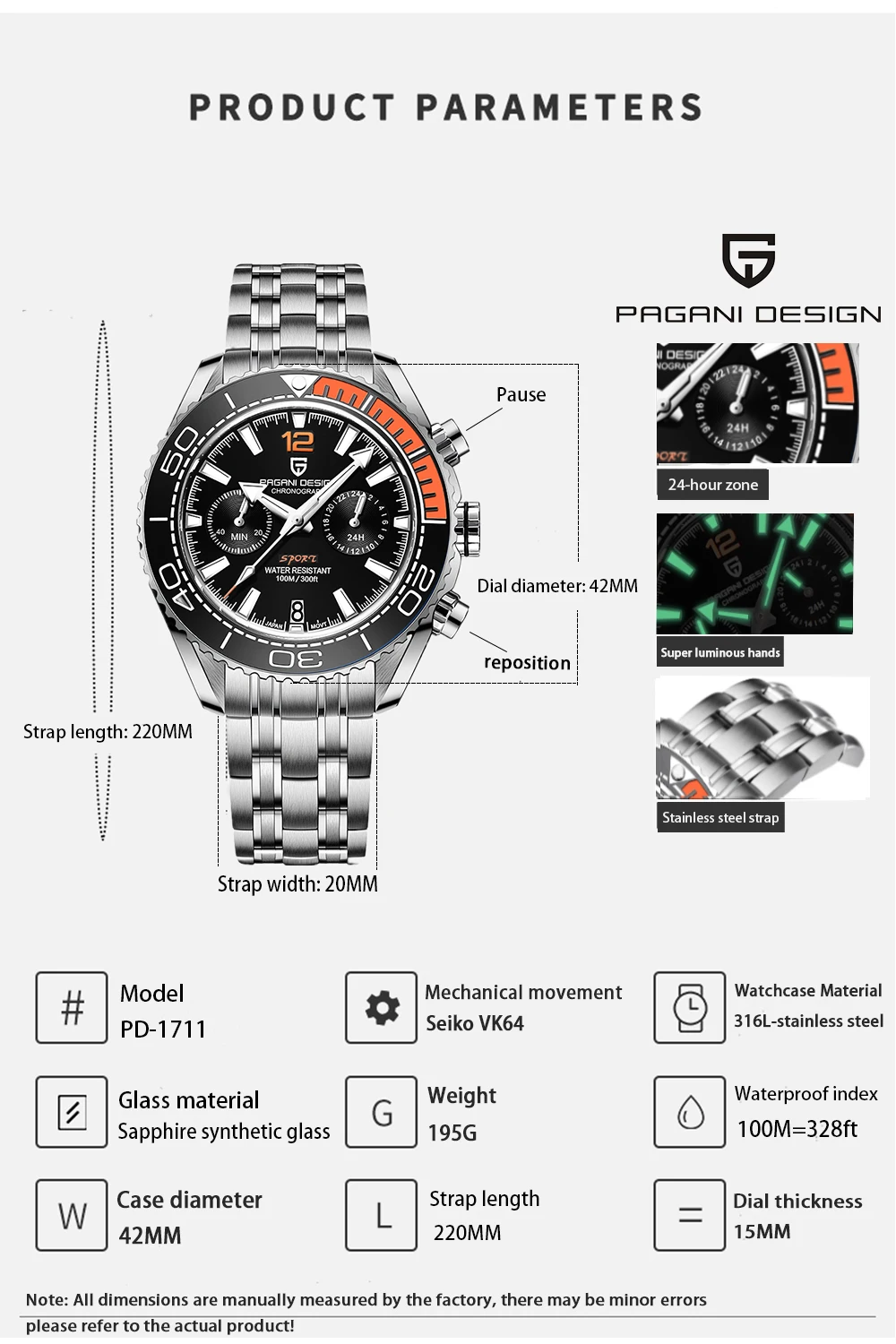 Montre PAGANI DESIGN