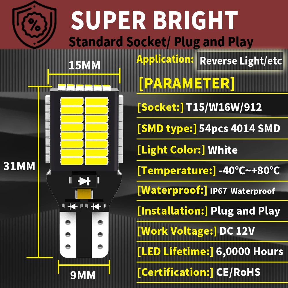 Ampoules LED Reverse Lights Hyundai Soladditif