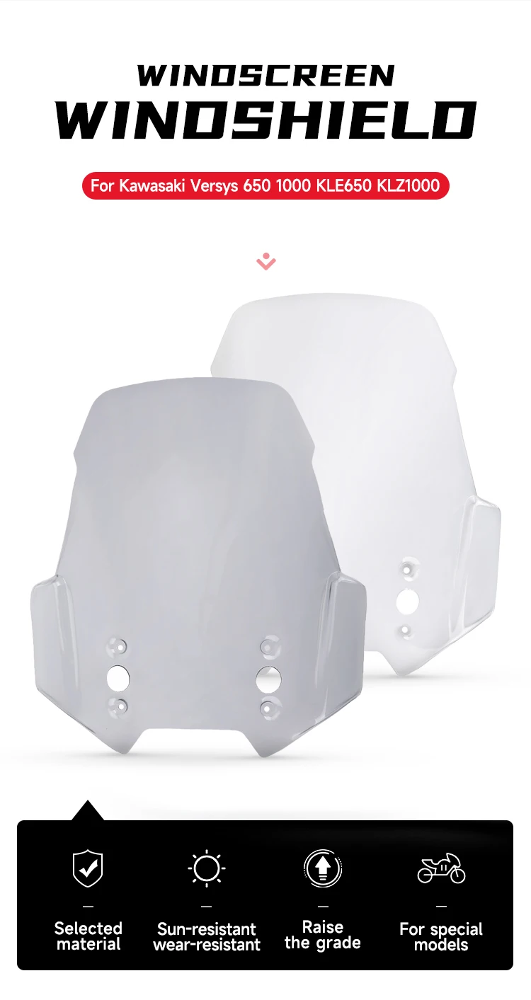 Pare-brise Topteng pour Kawasaki Versys