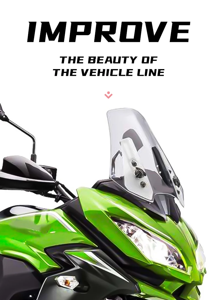 Pare-brise Topteng pour Kawasaki Versys