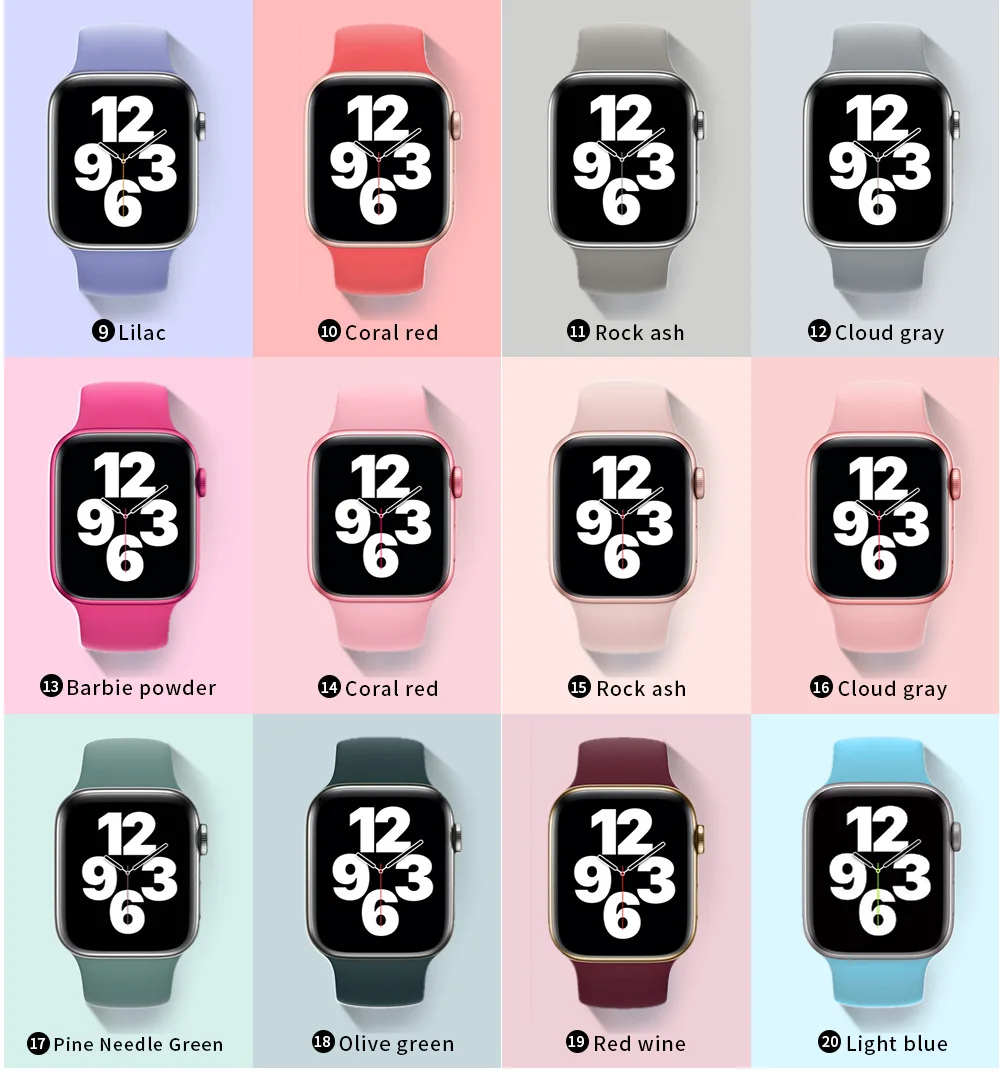Bracelet en silicone pour Apple Watch