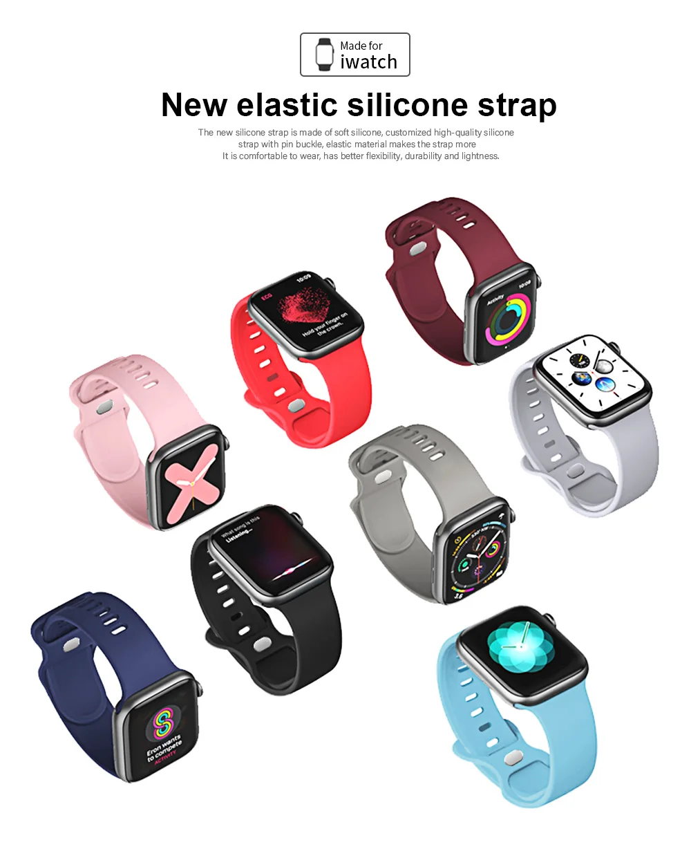 Bracelet en silicone pour Apple Watch