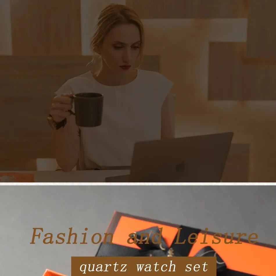 Montres-bracelets à quartz en cuir pour femmes