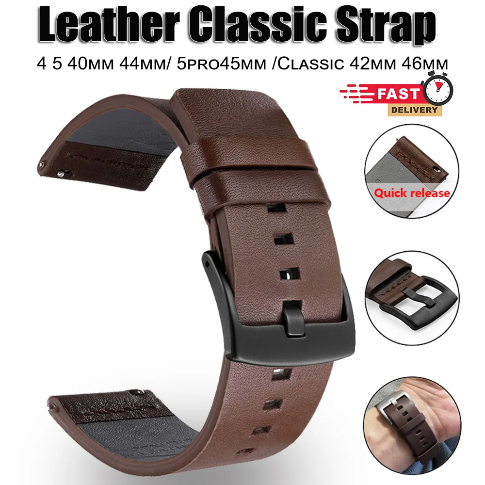 Bracelet Montre Cuir Noir