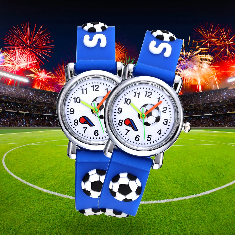 Montres de Football en Silicone pour enfants