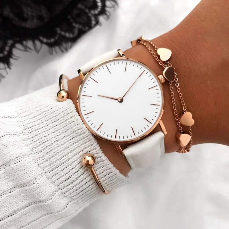 Montre de luxe en or Rose pour femmes