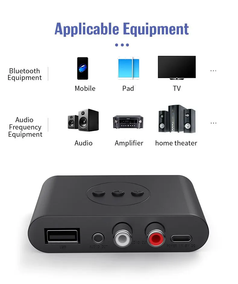 Adaptateur bluetooth,Transmetteur récepteur sans fil USB,Bluetooth 5.0,adaptateur Audio stéréo