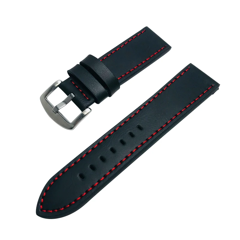 Bracelet de montre en cuir véritable pour hommes et femmes