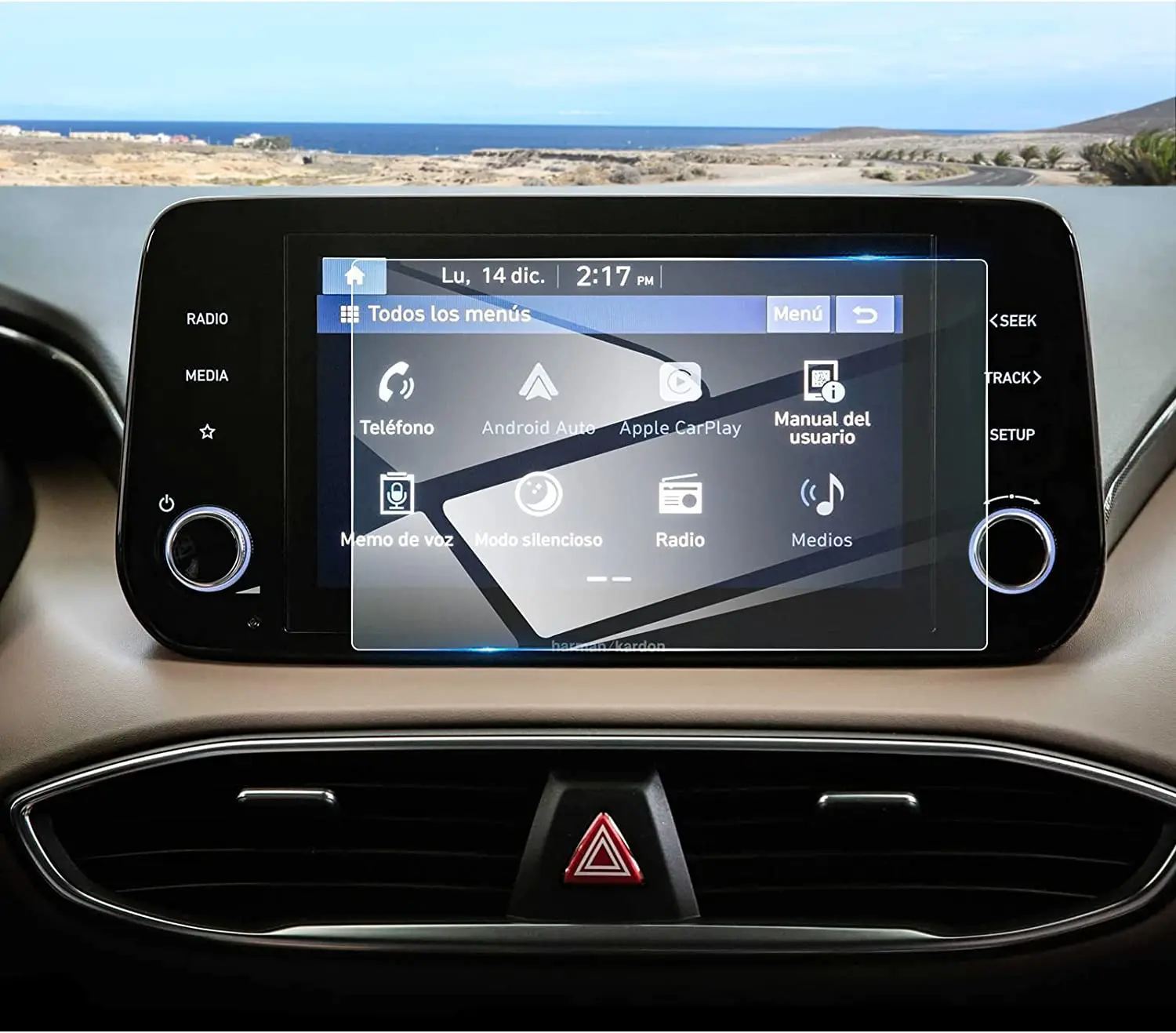 Protecteur d'Écran Tactile en Verre pour Hyundai Santa Fe