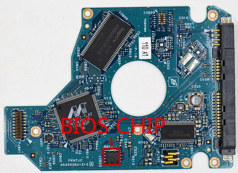 La position de la puce BIOS