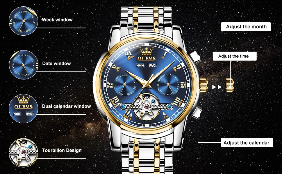 Montre-bracelet d'affaires creuse