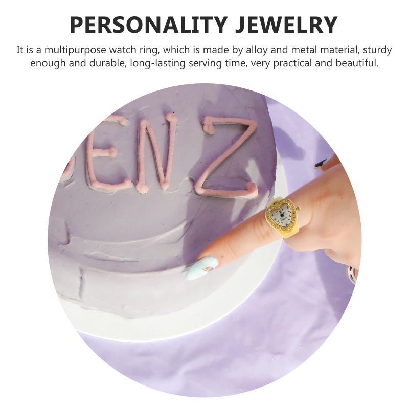 Montre doigt en forme de cœur pour homme et femme