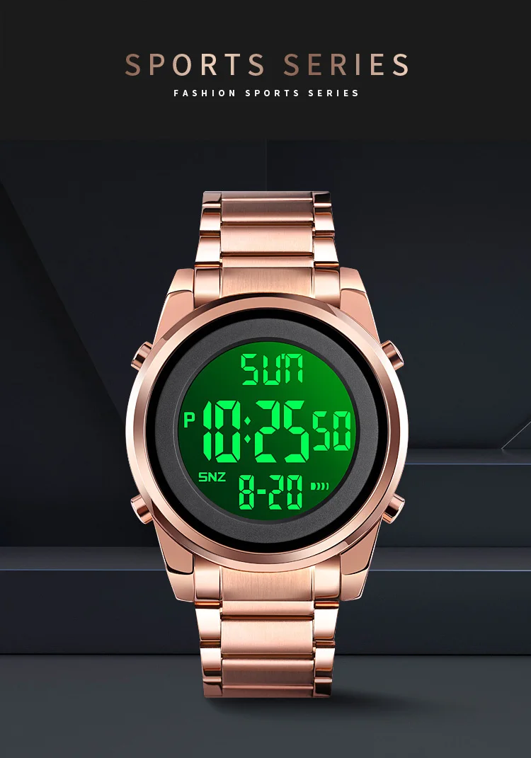 SKMEI montre numérique 2 temps pour hommes