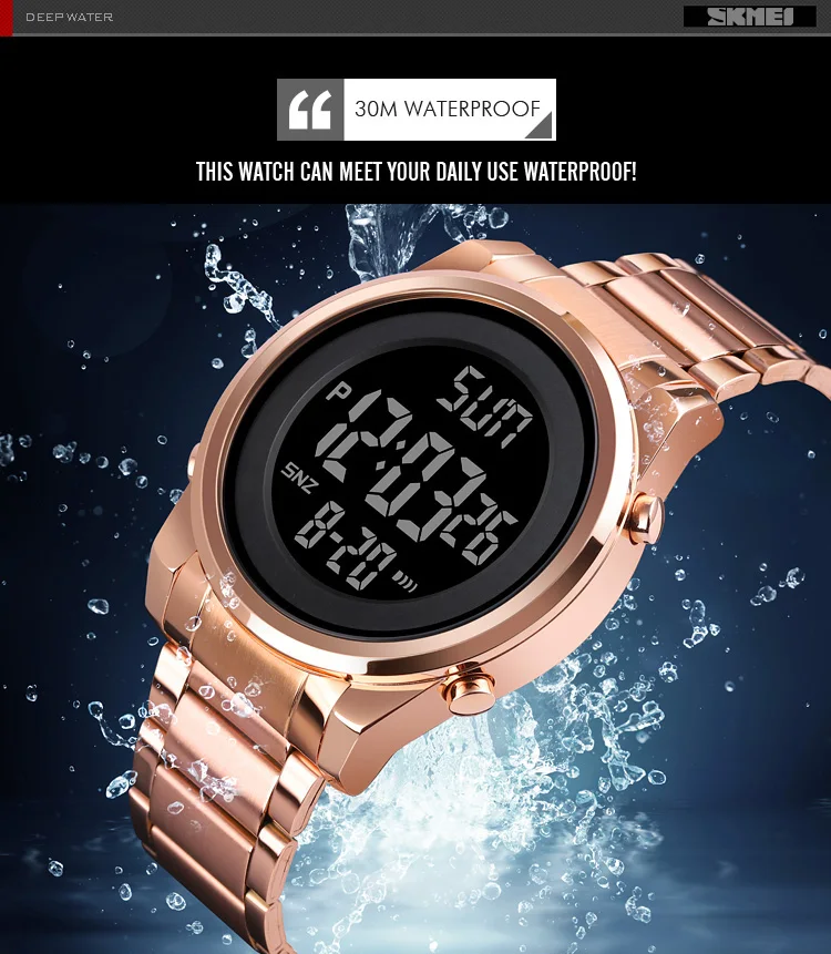 SKMEI montre numérique 2 temps pour hommes