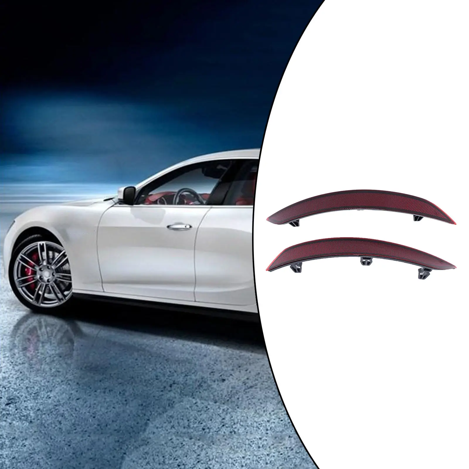 Bumper Reflector Left Right Plastic Exterior Car Auto Part Parts Compatible Replace Moulding Rear Fit for Audi A3 S3