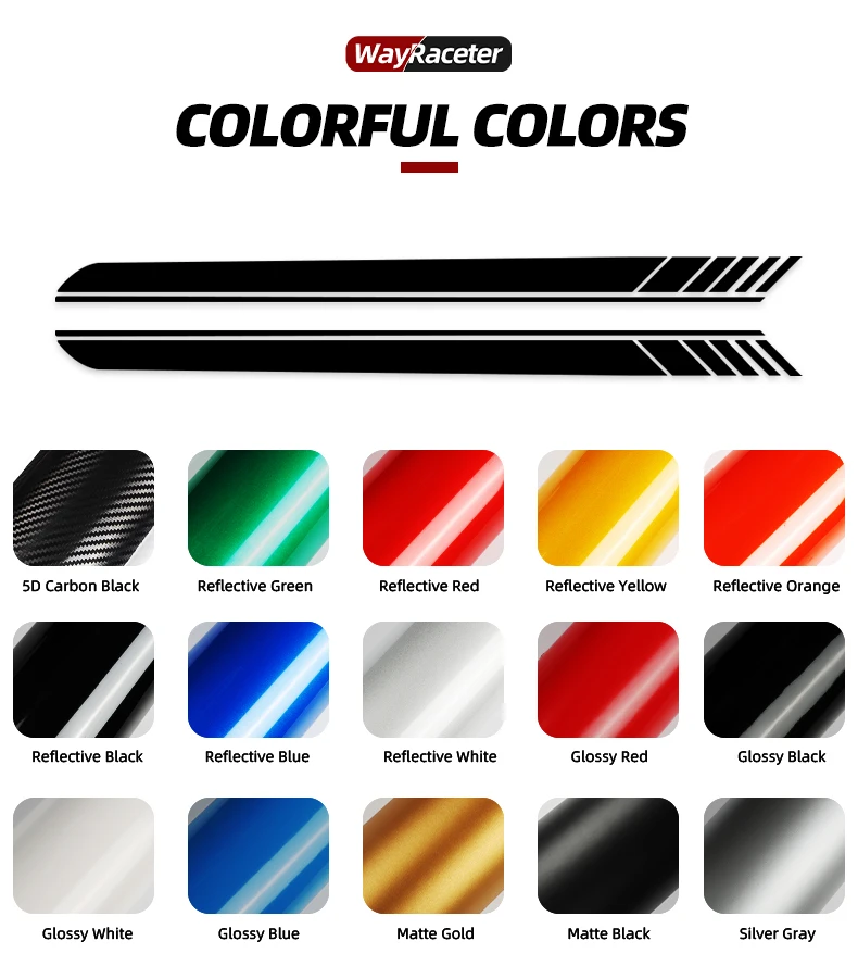 Autocollant latéral de porte style Jas