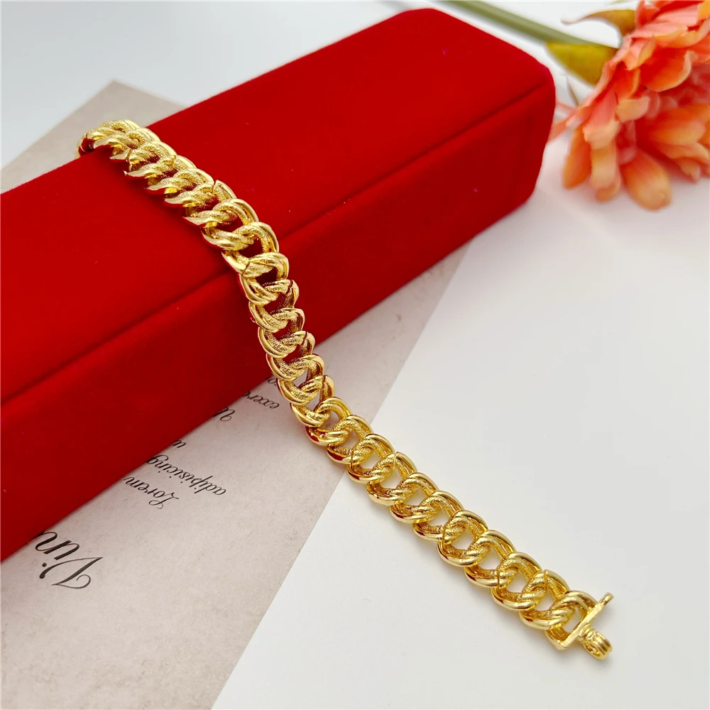 Bracelet à breloques plaqué or jaune