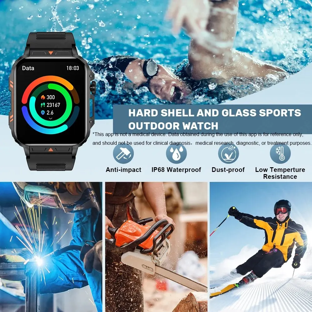 Lot De 6 Protections écran TPU Pour Montre Connectée LIGE TX3 1,73 Pouces - Transparent, Anti-bulles, Haute Définition