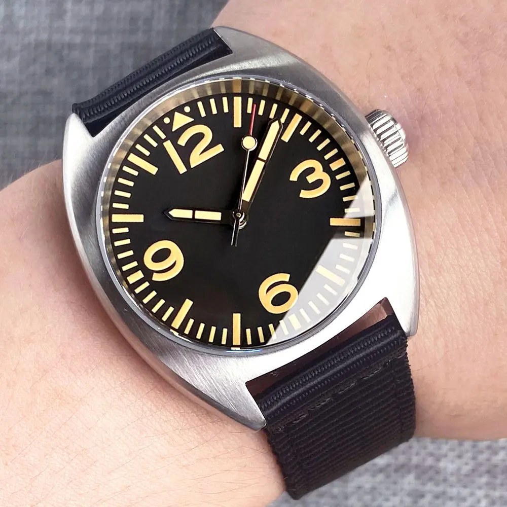 Montre-Bracelet Mécanique Pilote Tandorio en Acier