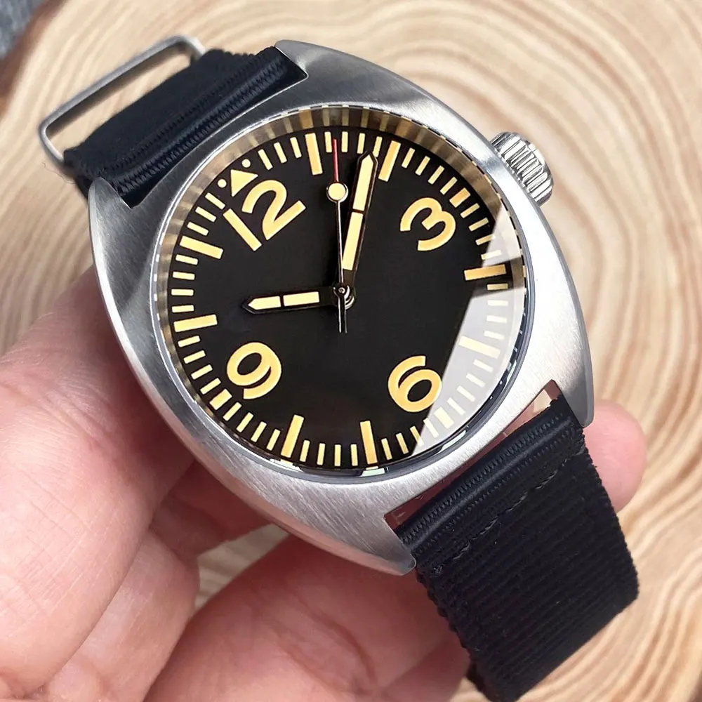 Montre-Bracelet Mécanique Pilote Tandorio en Acier
