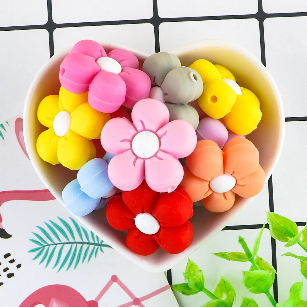Perles en silicone Mini Flowers Matuts