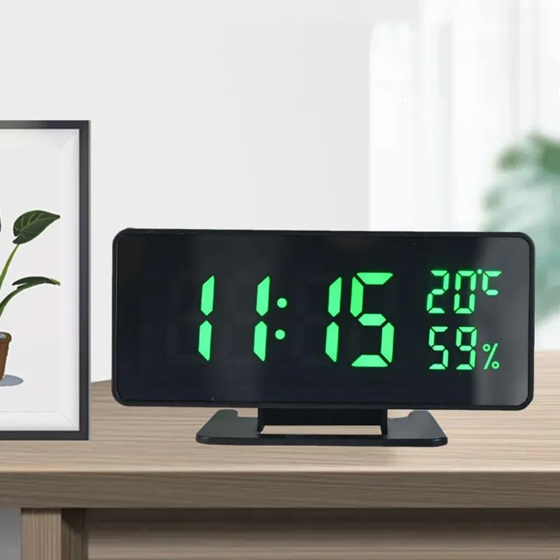 Mini Horloge Miroir LED Numérique Avec Alarme – Compacte, Portable, Parfaite Pour Les Voyages Et La Table De Nuit