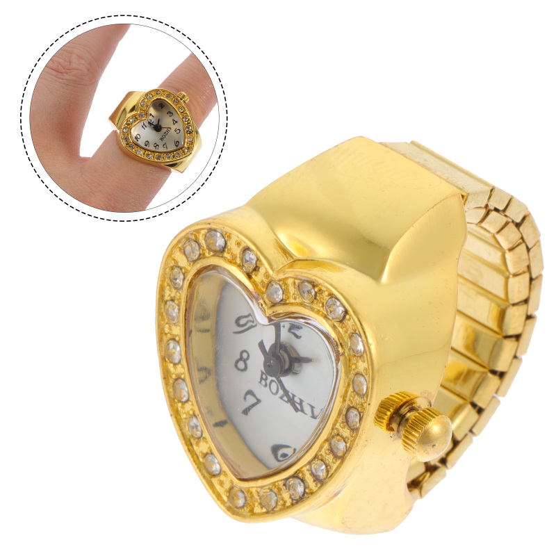 Montre doigt en forme de cœur pour homme et femme