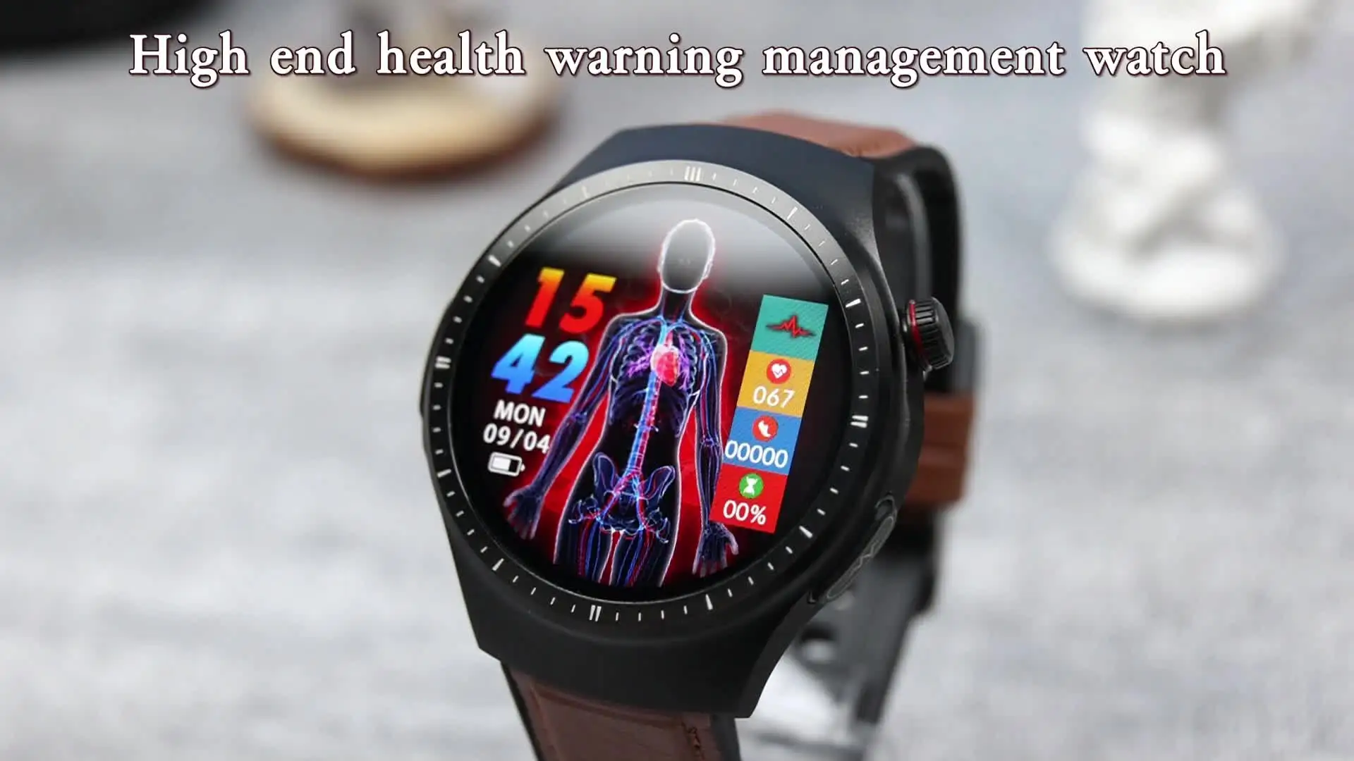 Montre intelligente ECG + PPG pour hommes