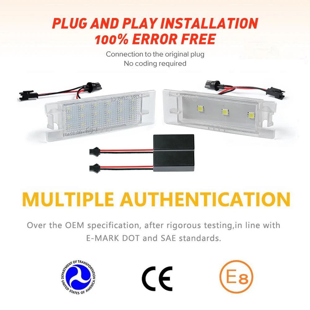 Lampe de plaque de planificateur de numéro LED