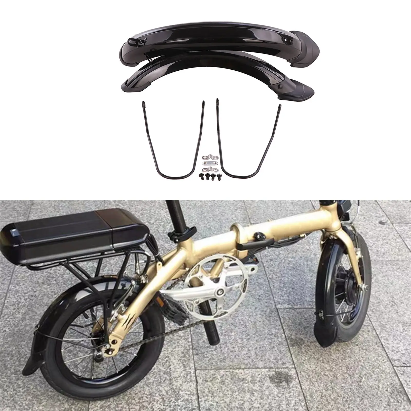 Ensemble de garde-boue pliant durable pour vélo