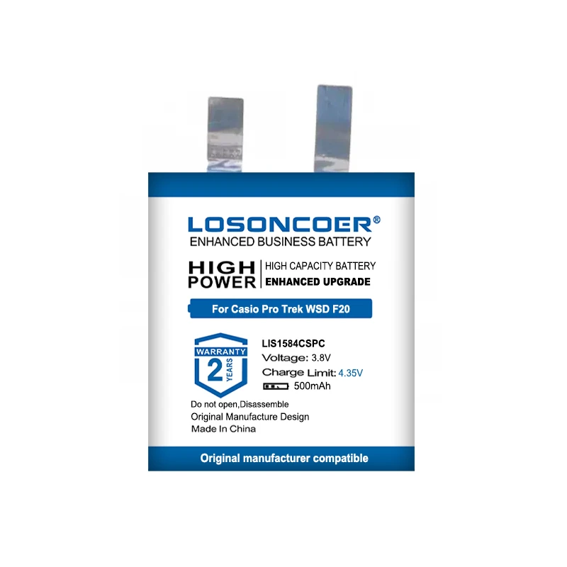 Batterie LObly COER LIS15aster CSPC 500mAh pour Casio WSD-F20 Montre Intelligente