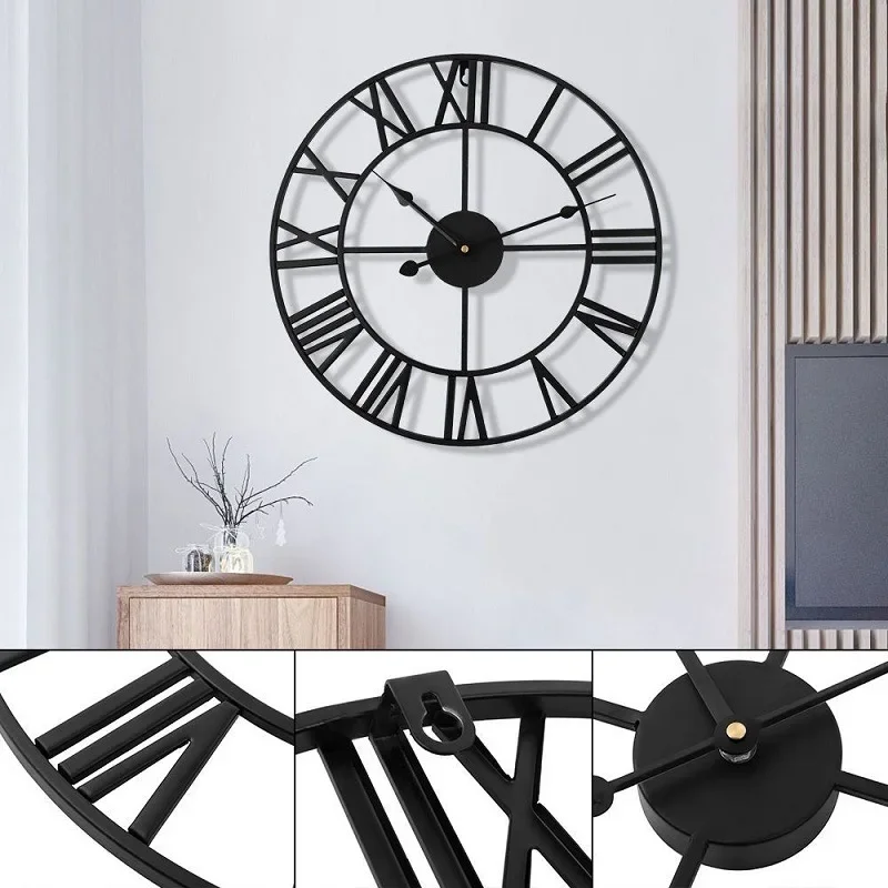 Horloge murale vintage en métal 2