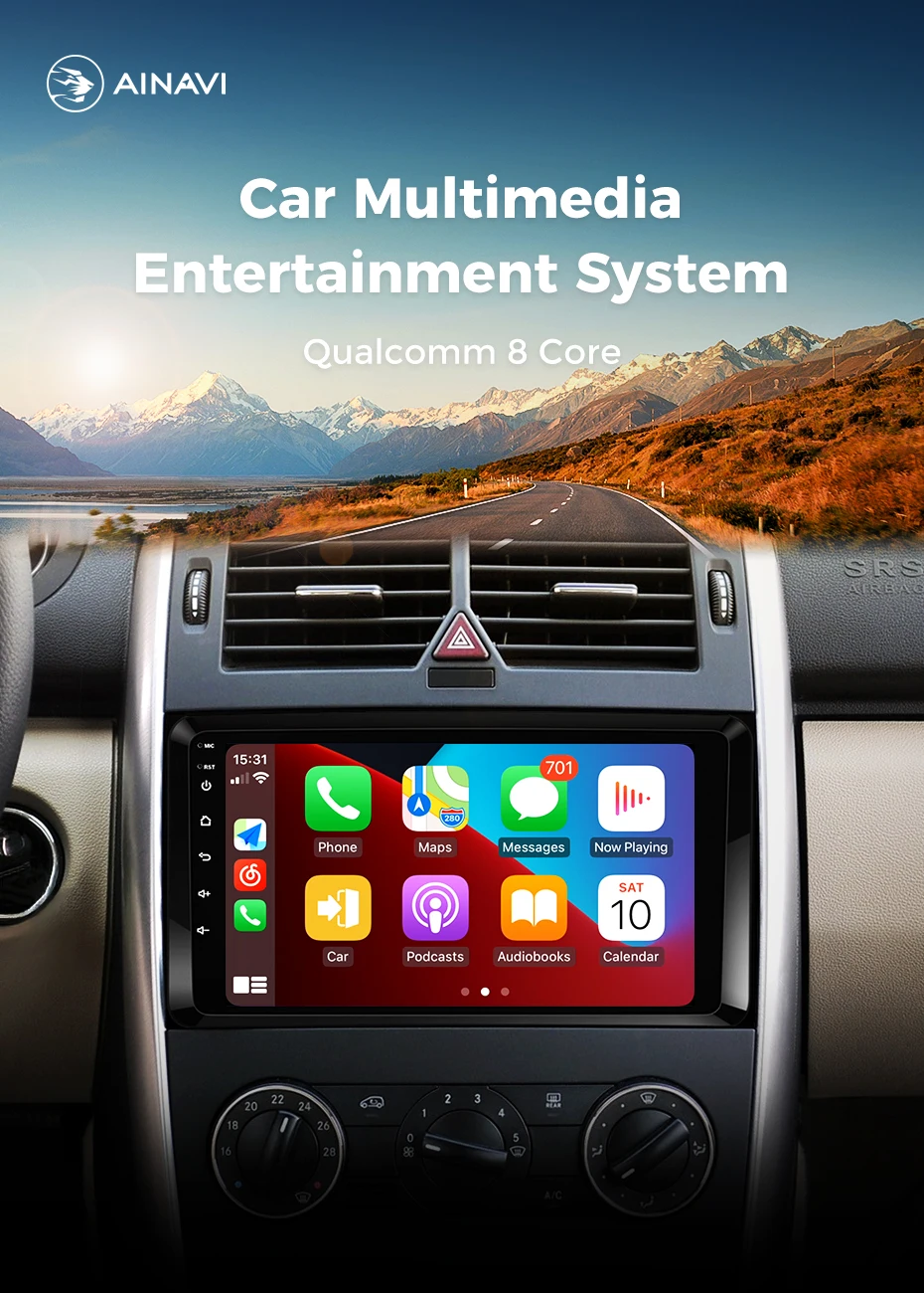 Ainavi - Autoradio Android 10 QLED avec Navigation existante Stéréo DSP BT