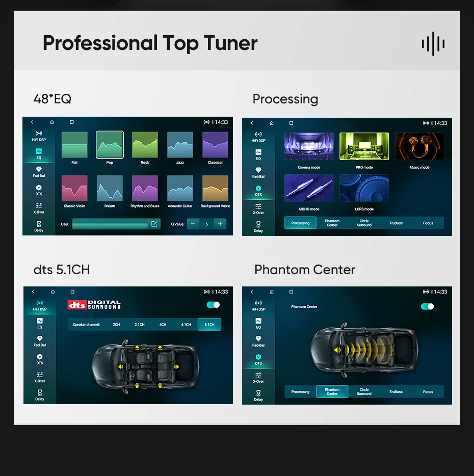 Ainavi - Autoradio Android 10 QLED avec Navigation existante Stéréo DSP BT